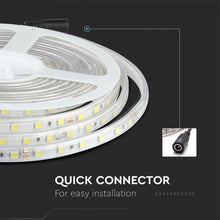 Carica l&#39;immagine nel visualizzatore di Gallery, V-TAC STRISCIA LED IMPERMEABILE MONOCOLORE 60 LED/METRO 24V
