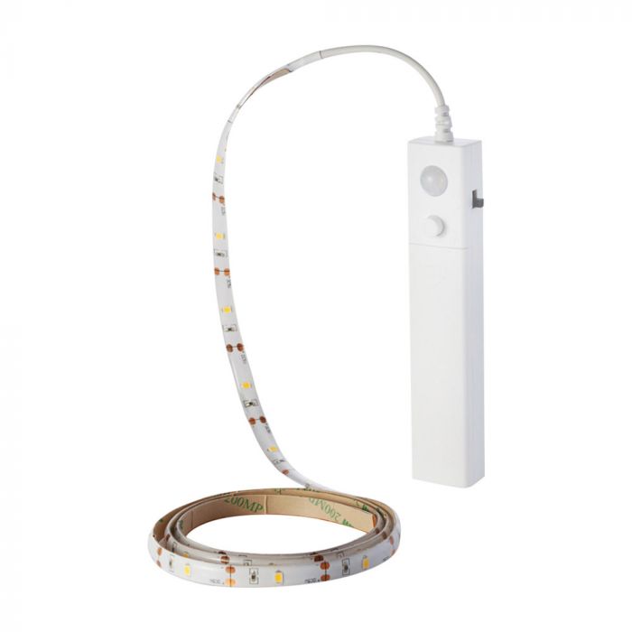 OFFERTA  STRISCIA LED 2,4W A BATTERIA CON SENSORE IP65 <BR><font face=