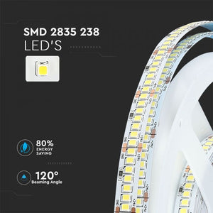 V-TAC STRISCIA LED 2835 MONOCOLORE 238 LED/METRO