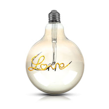 Carica l&#39;immagine nel visualizzatore di Gallery, V-TAC LAMPADINA E27 FILAMENTO LED  5W GLOBO G125 VETRO OSCURATA DIMMERABILE
