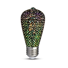 Carica l&#39;immagine nel visualizzatore di Gallery, V-TAC LAMPADINA E27 FILAMENTO LED 3W BULB ST64 VETRO SPECCHIATO ARGENTO EFFETTO 3D
