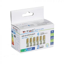 Carica l&#39;immagine nel visualizzatore di Gallery, V-TAC PACK CONFEZIONE 6 LAMPADINE LED G9 3W
