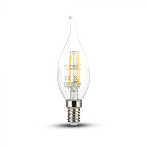 V-TAC  LAMPADINA LED E14 4W CANDELA FILAMENT CHIP SAMSUNG