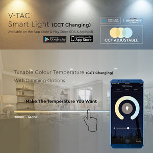 V-TAC LAMPADINA LED WI-FI GU10 4,5W FARETTO SPOTLIGHT 110° CHANGING COLOR 3IN1 DIMMERABILE