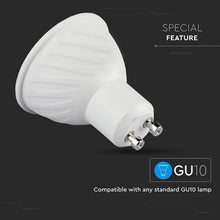 Carica l&#39;immagine nel visualizzatore di Gallery, V-TAC LAMPADINA LED WI-FI GU10 4,5W FARETTO SPOTLIGHT 110° CHANGING COLOR 3IN1 DIMMERABILE

