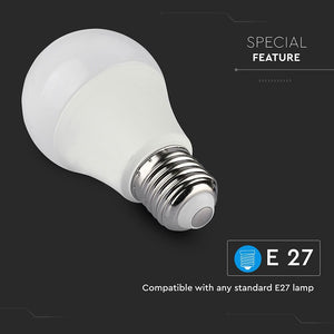 V-TAC SMART VT-5119 LAMPADINA LED WI-FI E27 10W BULB A60 RGB+W 4IN1 DIMMERABILE
