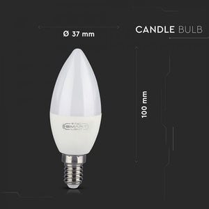 V-TAC LAMPADINA LED WI-FI E14 4,5W CANDELA RGB+W 4IN1 DIMMERABILE