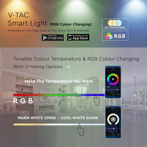 V-TAC SMART LAMPADINA LED WI-FI E27 4,5W MINIGLOBO G45 RGB+W 4IN1 DIMMERABILE