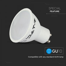 Carica l&#39;immagine nel visualizzatore di Gallery, V-TAC LAMPADINA LED WI-FI GU10 4,5W FARETTO SPOTLIGHT 110° RGB+W 4IN1 DIMMERABILE
