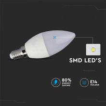 Carica l&#39;immagine nel visualizzatore di Gallery, V-TAC LAMPADINA LED E14 3,5W CANDELA RGB+W CON TELECOMANDO
