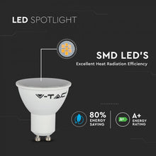 Carica l&#39;immagine nel visualizzatore di Gallery, V-TAC LAMPADINA LED GU10 3,5W FARETTO SPOTLIGHT 110° RGB+W CON TELECOMANDO
