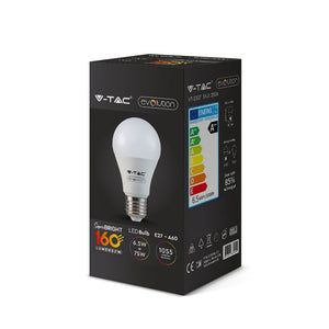 V-TAC EVOLUTION  LAMPADINA LED E27 6,5W BULB A60