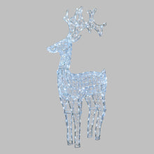 Carica l&#39;immagine nel visualizzatore di Gallery, Renna con cristalli, h. 90 cm, led bianco freddo
