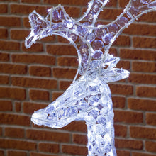 Carica l&#39;immagine nel visualizzatore di Gallery, Renna con cristalli, h. 120 cm, led bianco freddo o caldo
