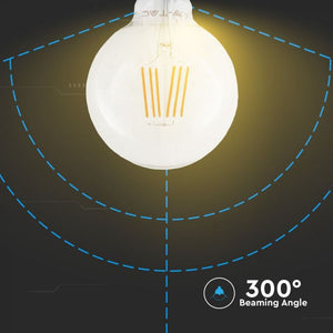 V-TAC LAMPADINA LED E27 6W GLOBO G125 CHIP SAMSUNG