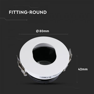 V-TAC  PORTAFARETTO ORIENTABILE ROTONDO DA INCASSO PER LAMPADINE GU10 E GU5.3