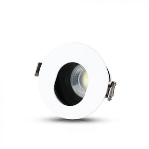 V-TAC  PORTAFARETTO ORIENTABILE ROTONDO DA INCASSO PER LAMPADINE GU10 E GU5.3