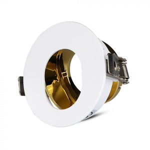 V-TAC  PORTAFARETTO ORIENTABILE ROTONDO DA INCASSO PER LAMPADINE GU10 E GU5.3