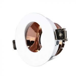 V-TAC  PORTAFARETTO ORIENTABILE ROTONDO DA INCASSO PER LAMPADINE GU10 E GU5.3