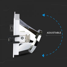 Cargar imagen en el visor de la galería, V-TAC PORTAFARETTO QUADRATO DA INCASSO CON INTERNO INCLINATO PER LAMPADINE GU10 E GU5.3
