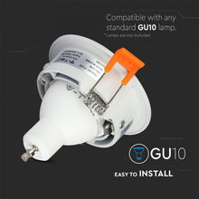 Carica l&#39;immagine nel visualizzatore di Gallery, V-TAC PORTAFARETTO DA INCASSO PER LAMPADINE GU10 E GU5.3
