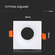 Carica l&#39;immagine nel visualizzatore di Gallery, V-TAC PORTAFARETTO DA INCASSO PER LAMPADINE GU10 E GU5.3

