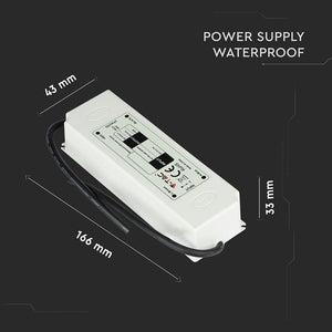 V-TAC ALIMENTATORE 75W IMPERMEABILE IP67 A 1 USCITA CON CAVI A SALDARE