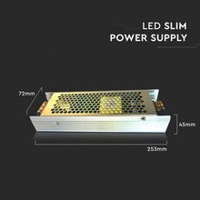 Carica l&#39;immagine nel visualizzatore di Gallery, V-TAC ALIMENTATORE 150W SLIM SERIES PER USO INTERNO 24V A 2 USCITE CON MORSETTI A VITE
