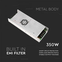 Cargar imagen en el visor de la galería, V-TAC ALIMENTATORE 350W PER USO INTERNO A 2 USCITE CON MORSETTI A VITE
