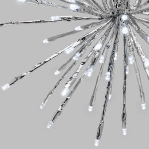 TWIGball argento, h. 30 cm, 80 led bianco , cavo bianco