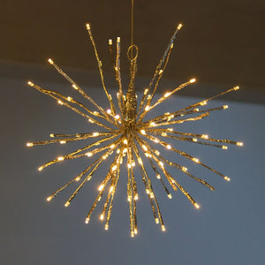 TWIGball argento, led bianco caldo