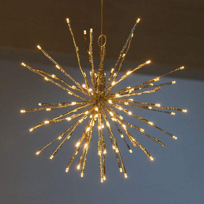 TWIGball argento, led bianco caldo