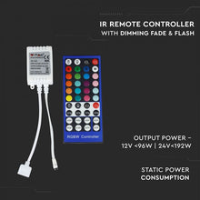 Carica l&#39;immagine nel visualizzatore di Gallery, V-TAC CONTROLLER PER STRISCE LED RGBW CON TELECOMANDO 40 TASTI
