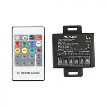 Carica l&#39;immagine nel visualizzatore di Gallery, V-TAC CONTROLLER DIMMER PER STRISCE LED RGB CON TELECOMANDO 3X 6,5A
