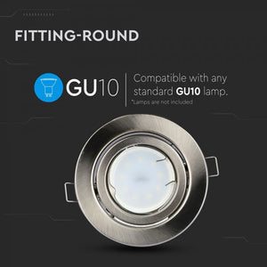 V-TAC PORTAFARETTO ORIENTABILE  DA INCASSO PER LAMPADINE GU10 E GU5.3
