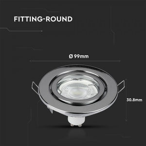 V-TAC PORTAFARETTO ORIENTABILE  DA INCASSO PER LAMPADINE GU10 E GU5.3