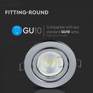 V-TAC PORTAFARETTO ORIENTABILE  DA INCASSO PER LAMPADINE GU10 E GU5.3