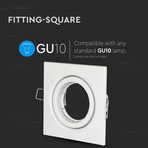 V-TAC PORTAFARETTO ORIENTABILE  DA INCASSO PER LAMPADINE GU10 E GU5.3