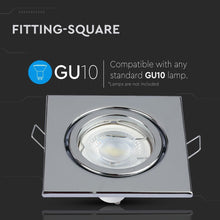 Carica l&#39;immagine nel visualizzatore di Gallery, V-TAC PORTAFARETTO ORIENTABILE  DA INCASSO PER LAMPADINE GU10 E GU5.3
