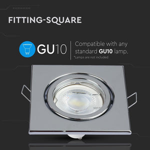V-TAC PORTAFARETTO ORIENTABILE  DA INCASSO PER LAMPADINE GU10 E GU5.3