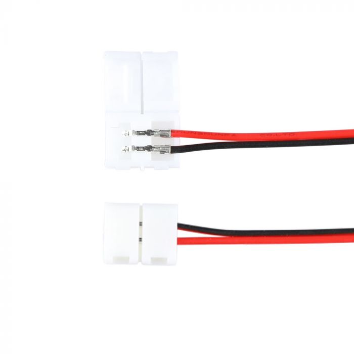 CONNETTORE FLESSIBILE PER STRISCE LED MONOCOLORE 3528 CLIP 2 PIN