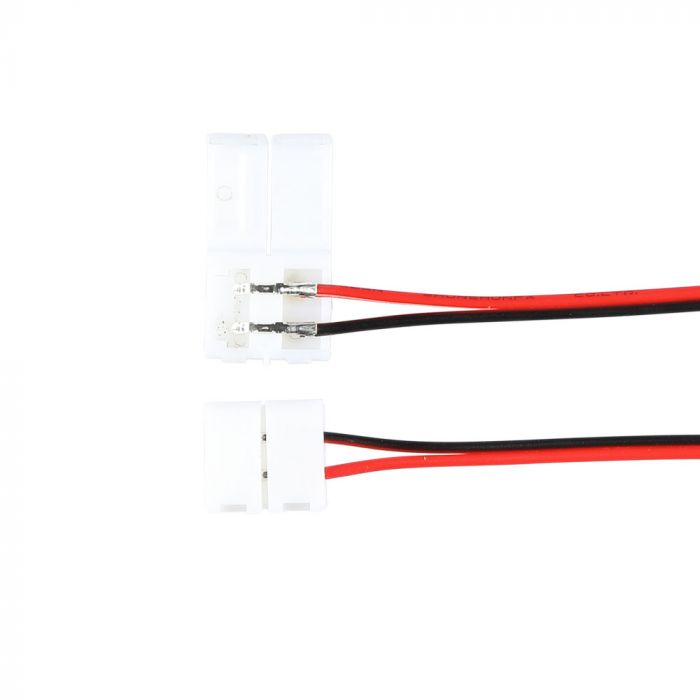 CONNETTORE FLESSIBILE PER STRISCE LED MONOCOLORE 5050 CLIP 2 PIN