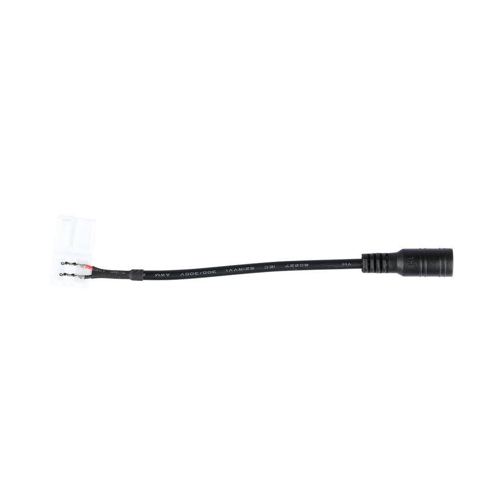 CONNETTORE DA CLIP 2 PIN A JACK 2.1 PER STRISCE LED MONOCOLORE 3528