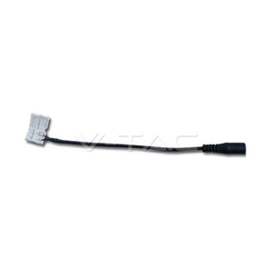 CONNETTORE DA CLIP 2 PIN A JACK 2.1 PER STRISCE LED MONOCOLORE 3528