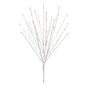 Ramo argento h 100 cm, 144 led bianco , cavo trasparente