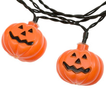 Carica l&#39;immagine nel visualizzatore di Gallery, CATENA 1,8 m, 10 ZUCCHE HALLOWEEN, BIANCO FREDDO
