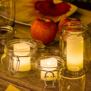 SET 3 CANDELE AVORIO LED BIANCO CALDO