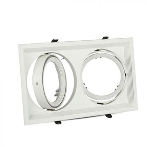 V-TAC PORTAFARETTO DOPPIO ORIENTABILE DA INCASSO PER LAMPADINE AR111
