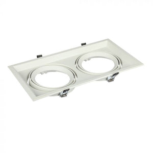 V-TAC PORTAFARETTO DOPPIO ORIENTABILE DA INCASSO PER LAMPADINE AR111
