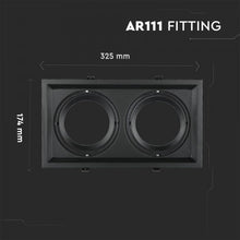 Carica l&#39;immagine nel visualizzatore di Gallery, V-TAC PORTAFARETTO DOPPIO ORIENTABILE DA INCASSO PER LAMPADINE AR111
